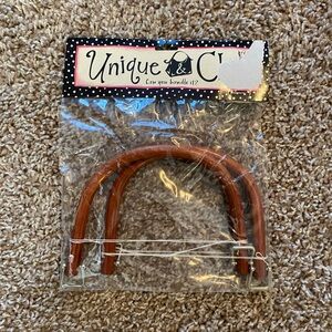 🐠Unique Chic Handles to Make Purse/Tote or Crafts. NWT. Brown.